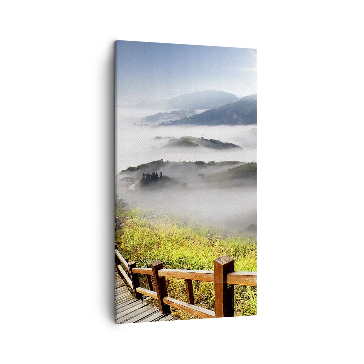 Quadro su tela - Stampe su Tela - Avvolti di luce e nebbia - 45x80 cm