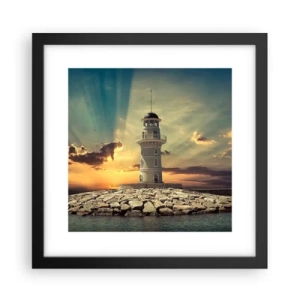 Poster in cornice nera - Luce - Bontà - Bellezza - 30x30 cm