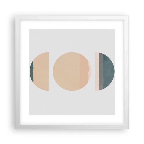 Poster in cornice bianca - Un cerchio dopo l'altro - 40x40 cm