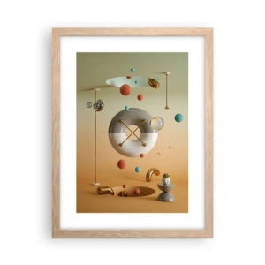 Poster in cornice rovere chiaro - Tutto può succedere - 30x40 cm