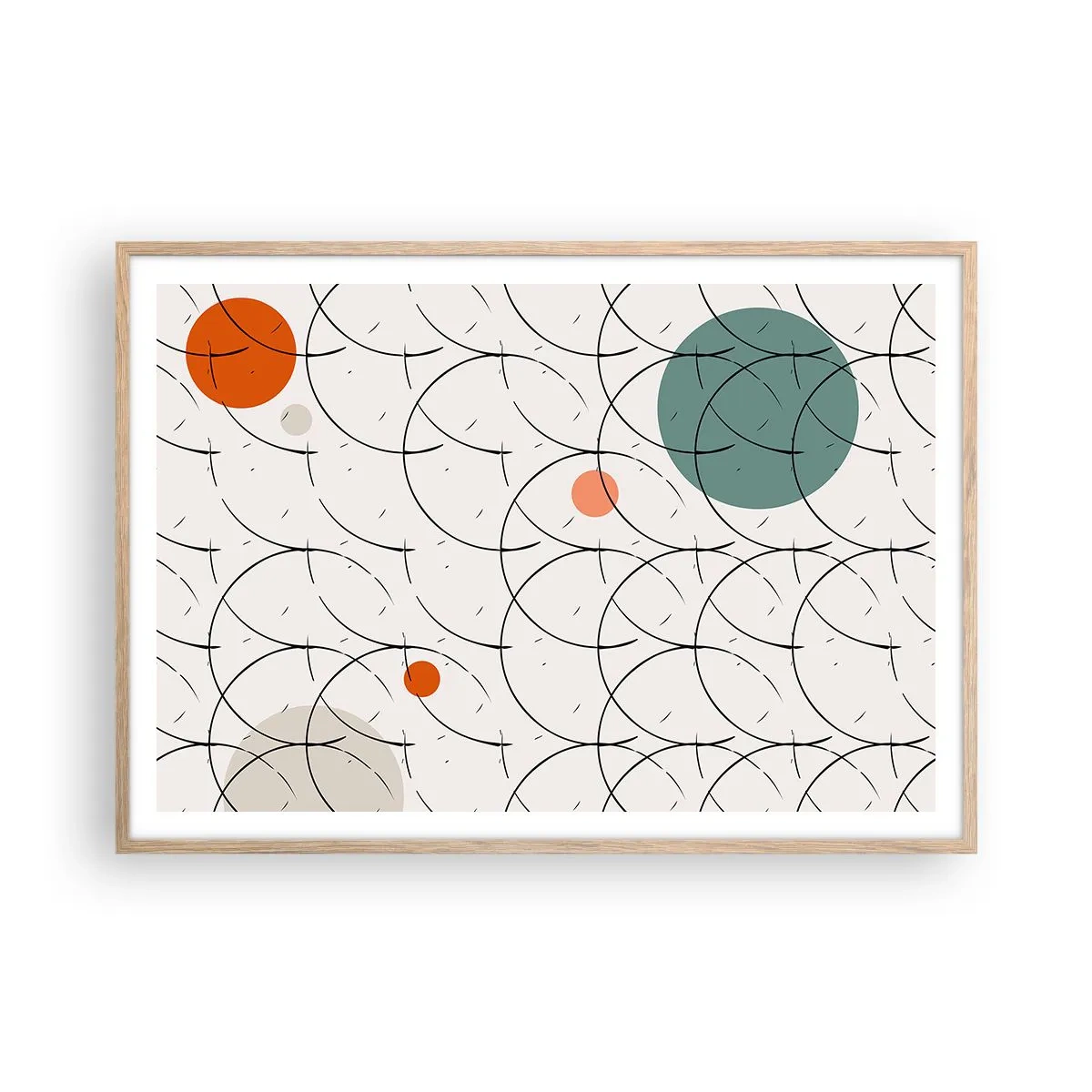 Poster in cornice rovere chiaro - Nello spirito della pop-art - 100x70 cm