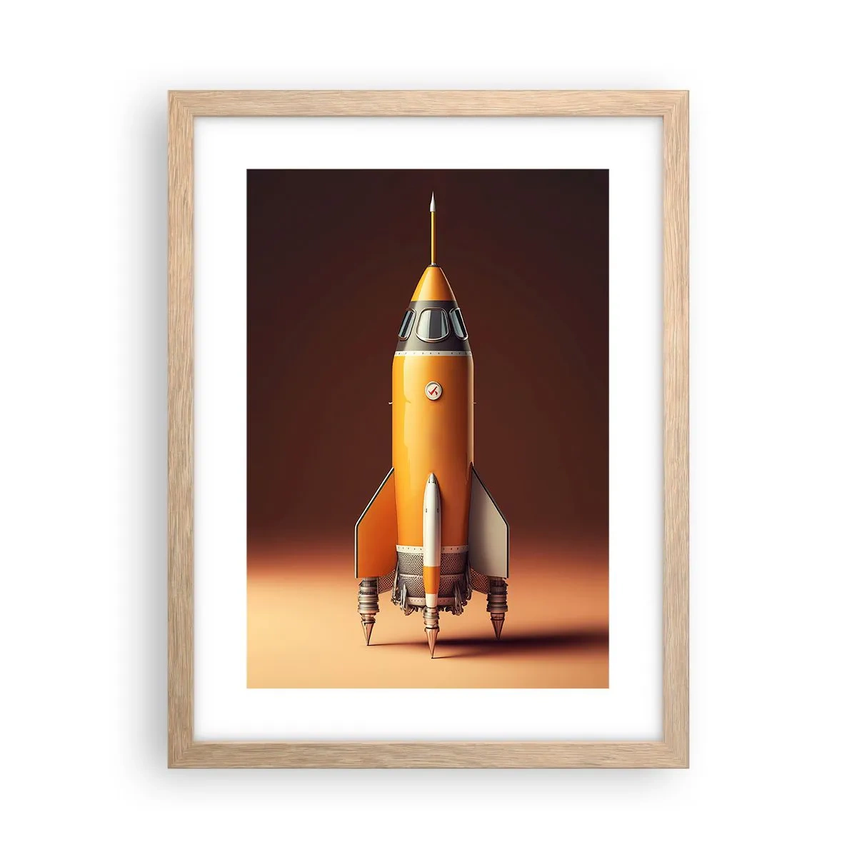 Poster in cornice rovere chiaro - Si inizia dai sogni - 30x40 cm