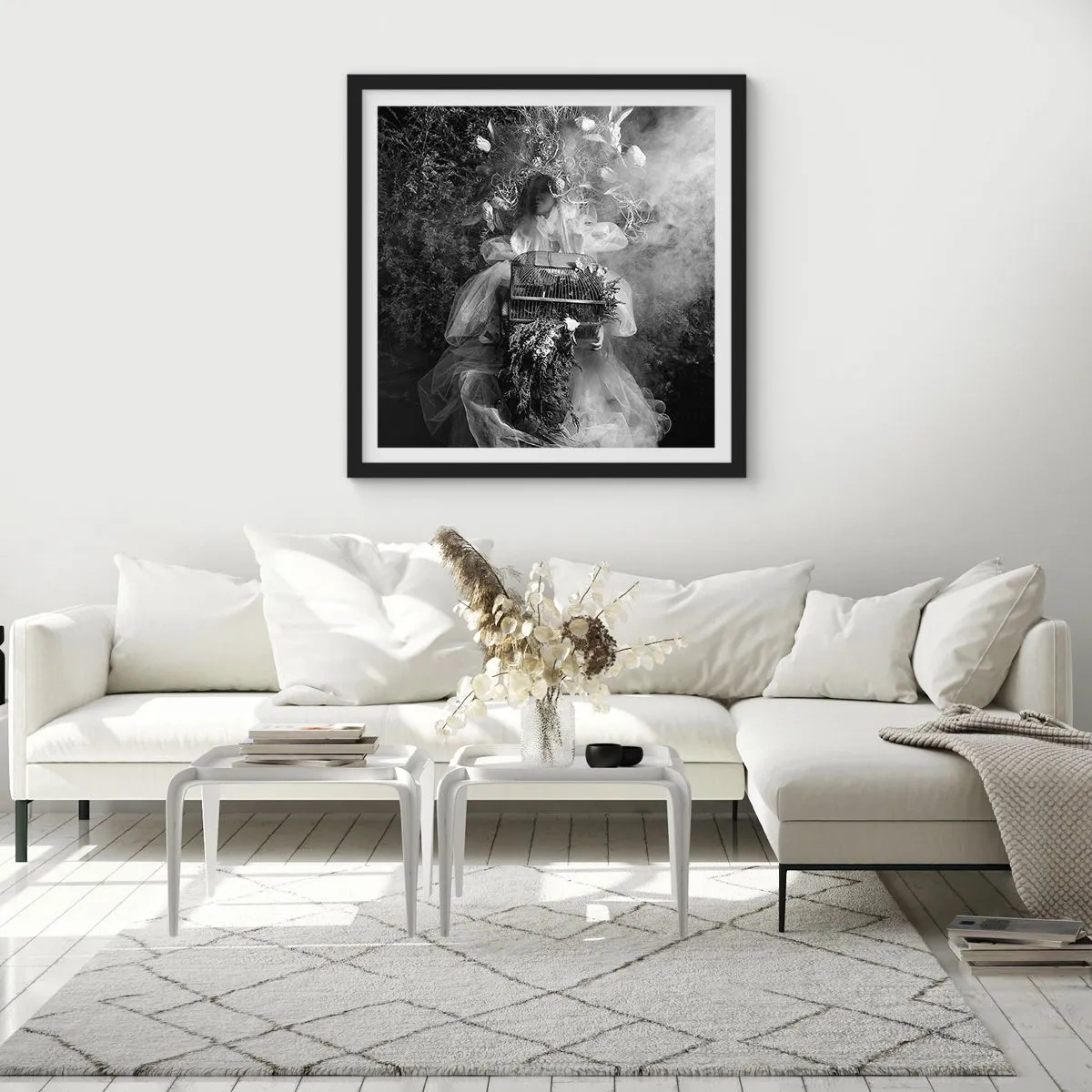Poster in cornice nera - Madre natura stessa - 30x30 cm