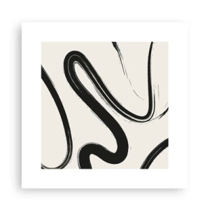 Poster - Capriccio bianco e nero - 30x30 cm