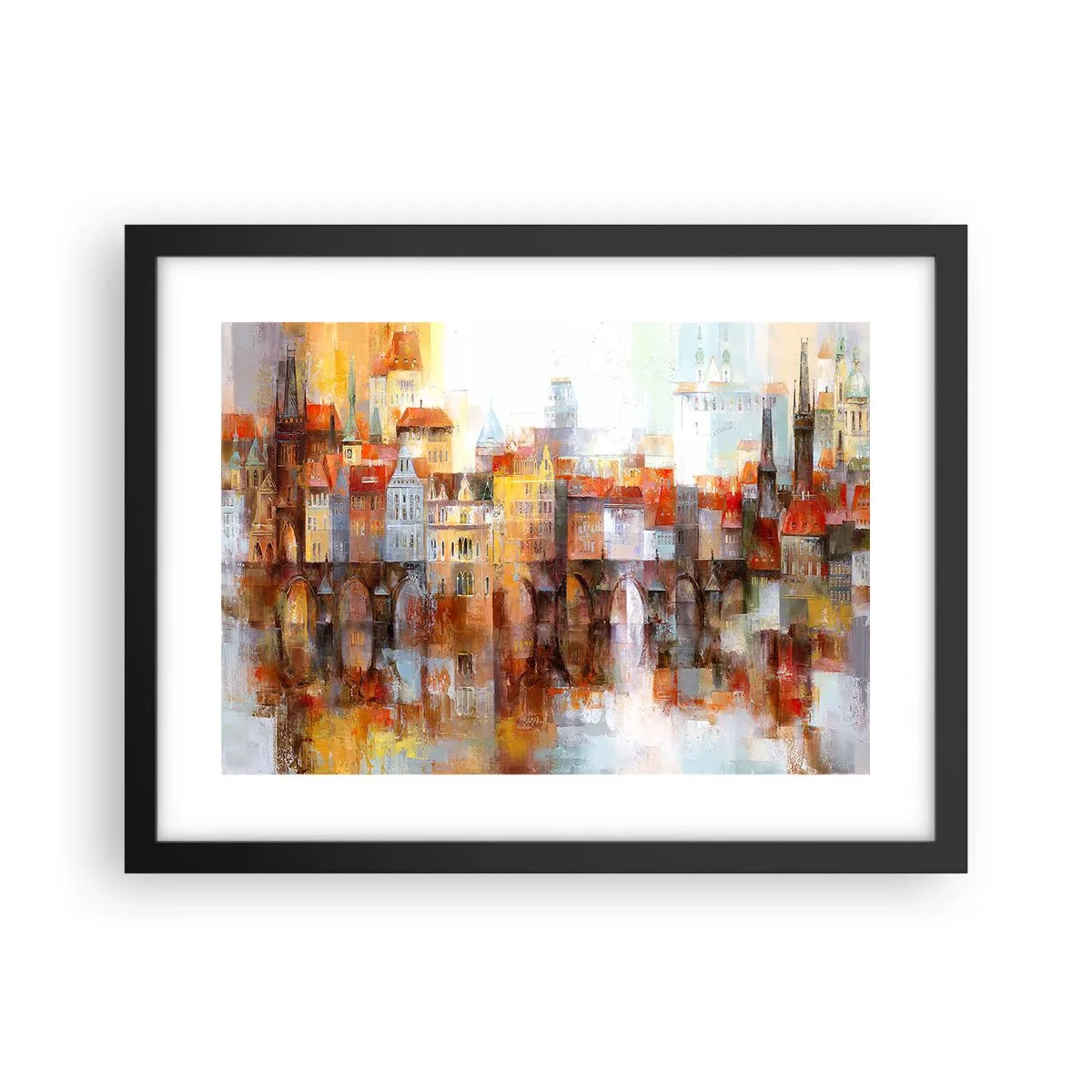 Poster in cornice nera - Anche sotto il ponte è bello - 40x30 cm