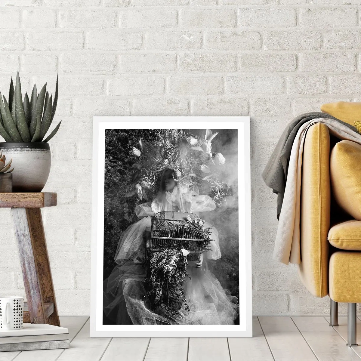 Poster in cornice bianca - Madre natura stessa - 70x100 cm