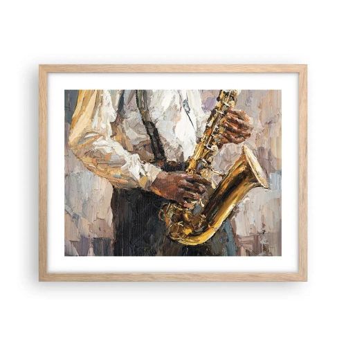 Poster in cornice rovere chiaro - Tempo di assolo - 50x40 cm