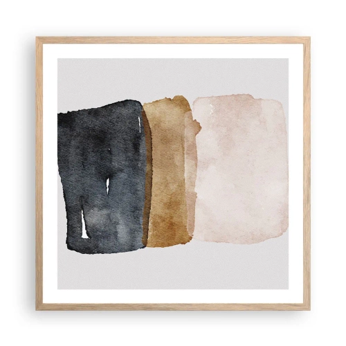 Poster in cornice rovere chiaro - Composizione di colori della terra - 60x60 cm