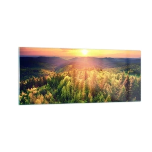 Quadro su vetro - Vette e cime - 100x40 cm