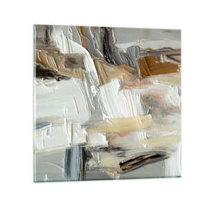 Quadro su vetro - Strati colorati - 50x50 cm