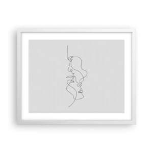 Poster in cornice bianca - Il calore dei desideri malinconici - 50x40 cm