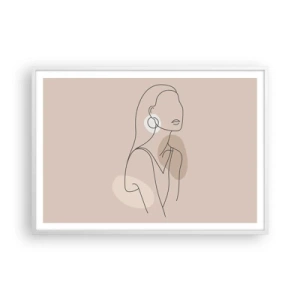 Poster in cornice bianca - Icona di giovinezza - 100x70 cm