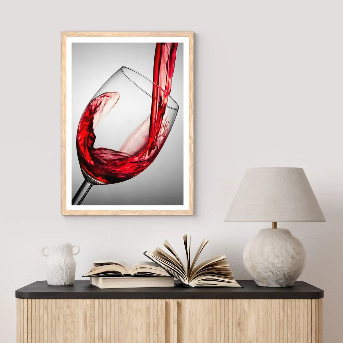 Poster in cornice rovere chiaro - Colore - movimento - suono - 30x40 cm