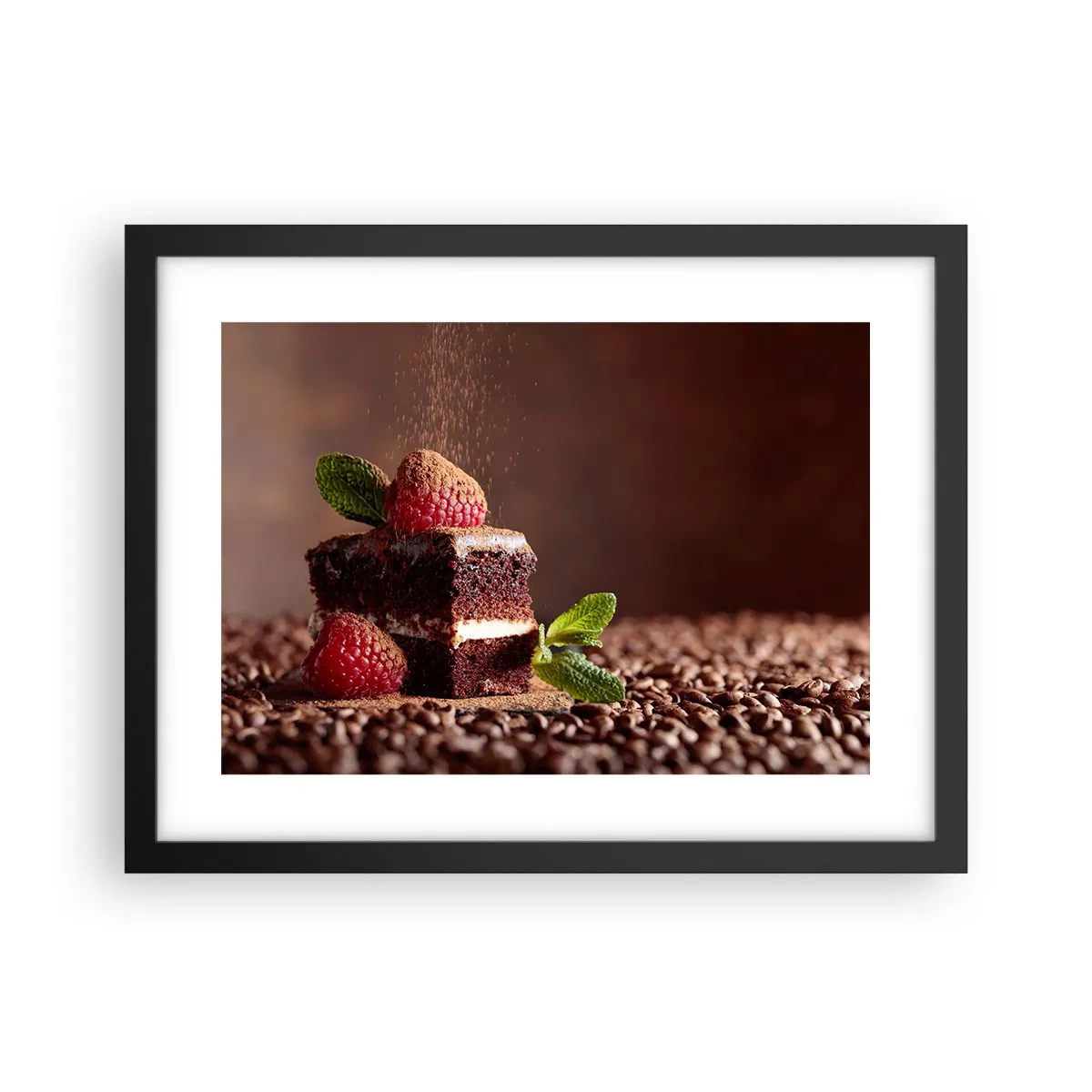 Poster in cornice nera - La vita è dolce - 40x30 cm