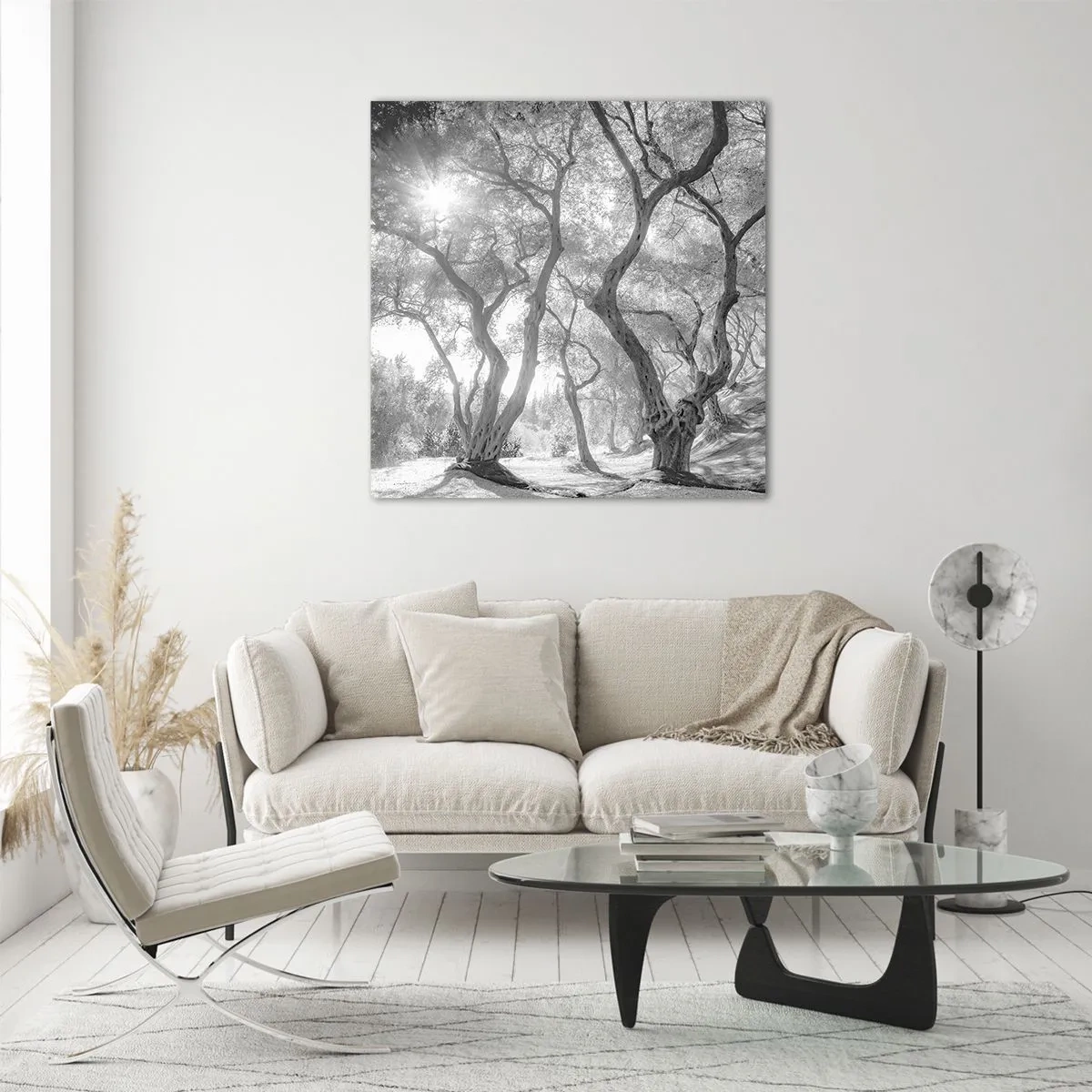 Quadro su vetro - Nell'orto degli ulivi - 50x50 cm