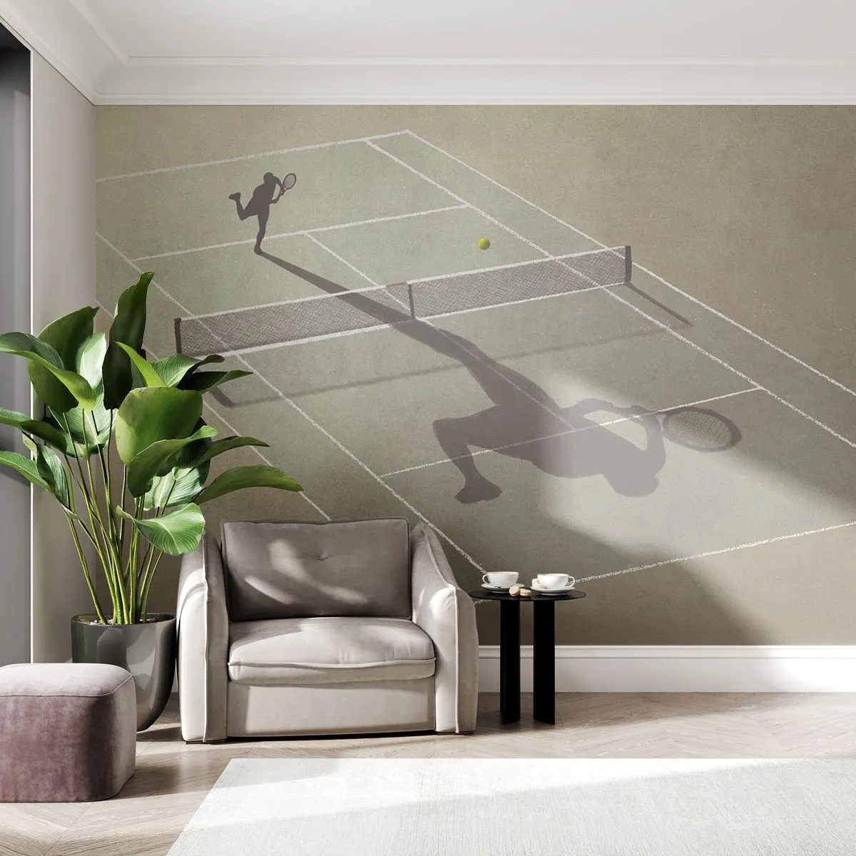 Fotomurali Autoadesivo Deluxe Sticker - Sconfiggere se stesso - Tennis, Tribunali, Sport - 150x105 cm