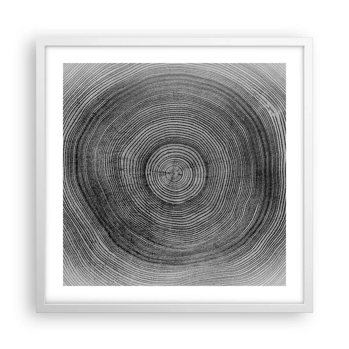 Poster in cornice bianca - I segni del tempo - 50x50 cm