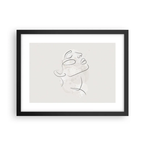Poster in cornice nera - Profilo di sogno - 40x30 cm