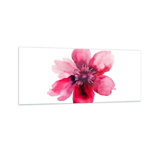 Quadro su vetro - Bacio profumato al carminio  - 100x40 cm