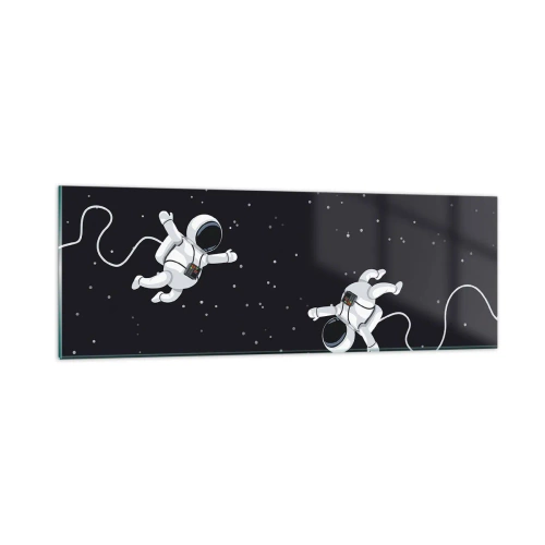 Quadro su vetro - Danza cosmica - 90x30 cm