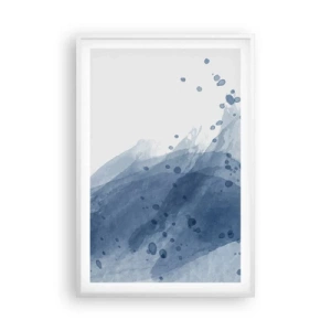 Poster in cornice bianca - Tulle blu - 61x91 cm