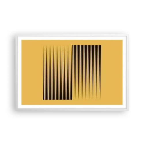 Poster in cornice bianca - La quadratura degli opposti - 91x61 cm