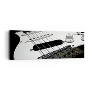 Quadro su tela - Stampe su Tela - Il suono nascosto nel bianco - 90x30 cm