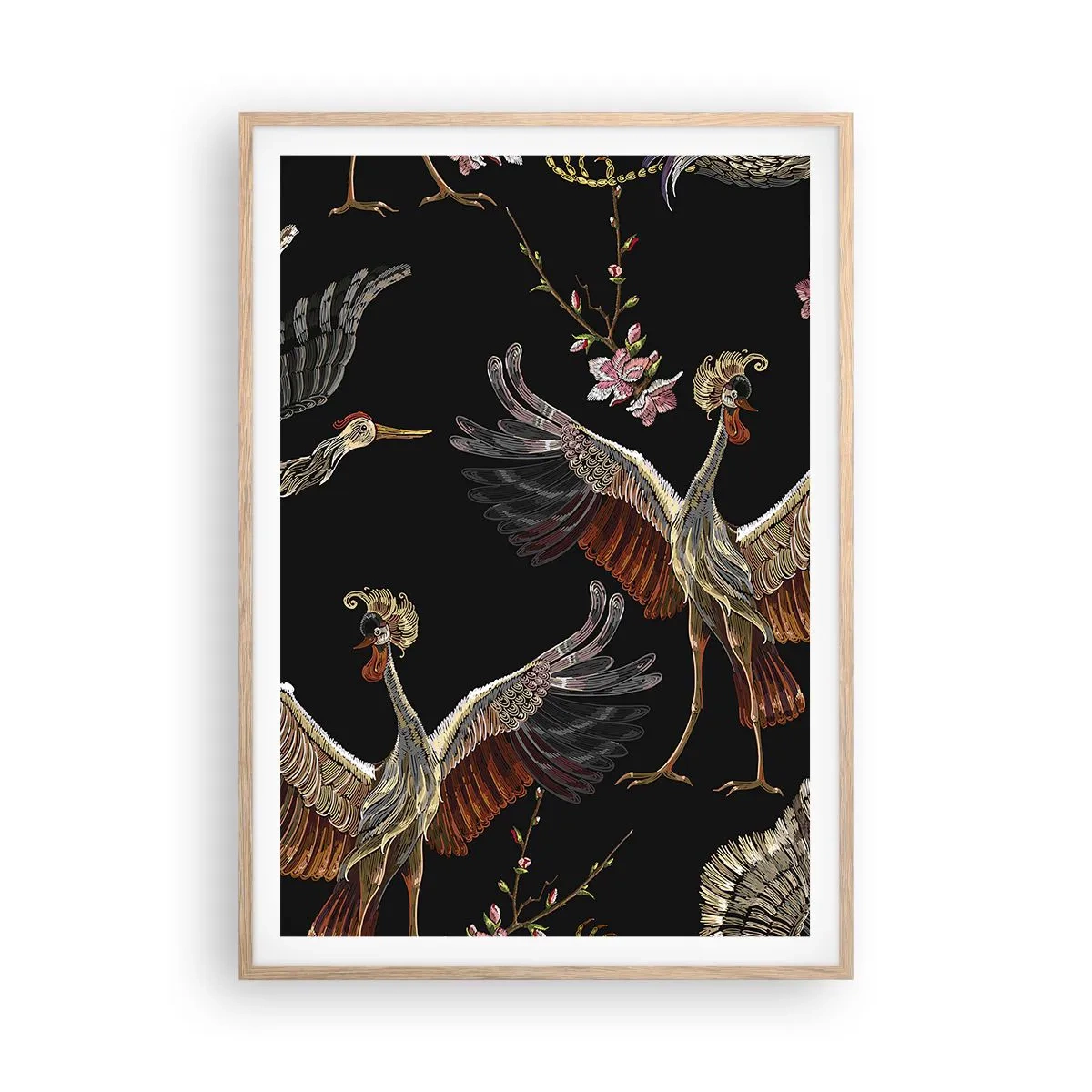 Poster in cornice rovere chiaro - Uccello fantastico - 70x100 cm