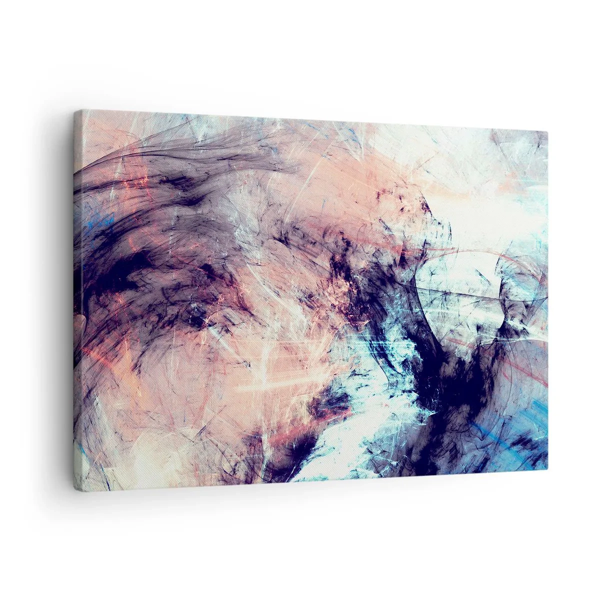 Quadro su tela - Stampe su Tela - Composizione astratta in toni pastello e scuri - 70x50cm - Senti il vento - Decorazione murale moderna per soggiorno e camera da letto ARTTOR