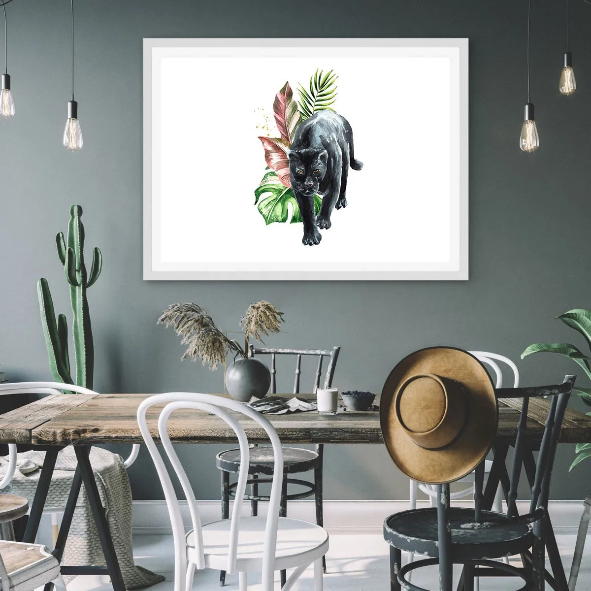 Poster in cornice bianca - Cuore selvaggio - 40x30 cm