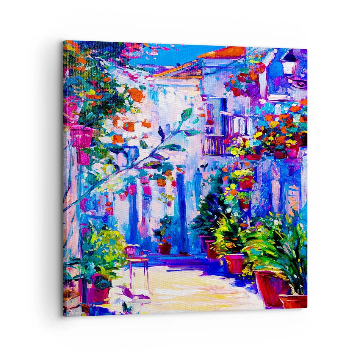 Quadro su tela - Stampe su Tela - Impressionismo: stradina italiana - 60x60 cm
