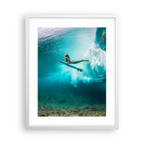 Poster in cornice bianca - Mondo subacqueo - 40x50 cm