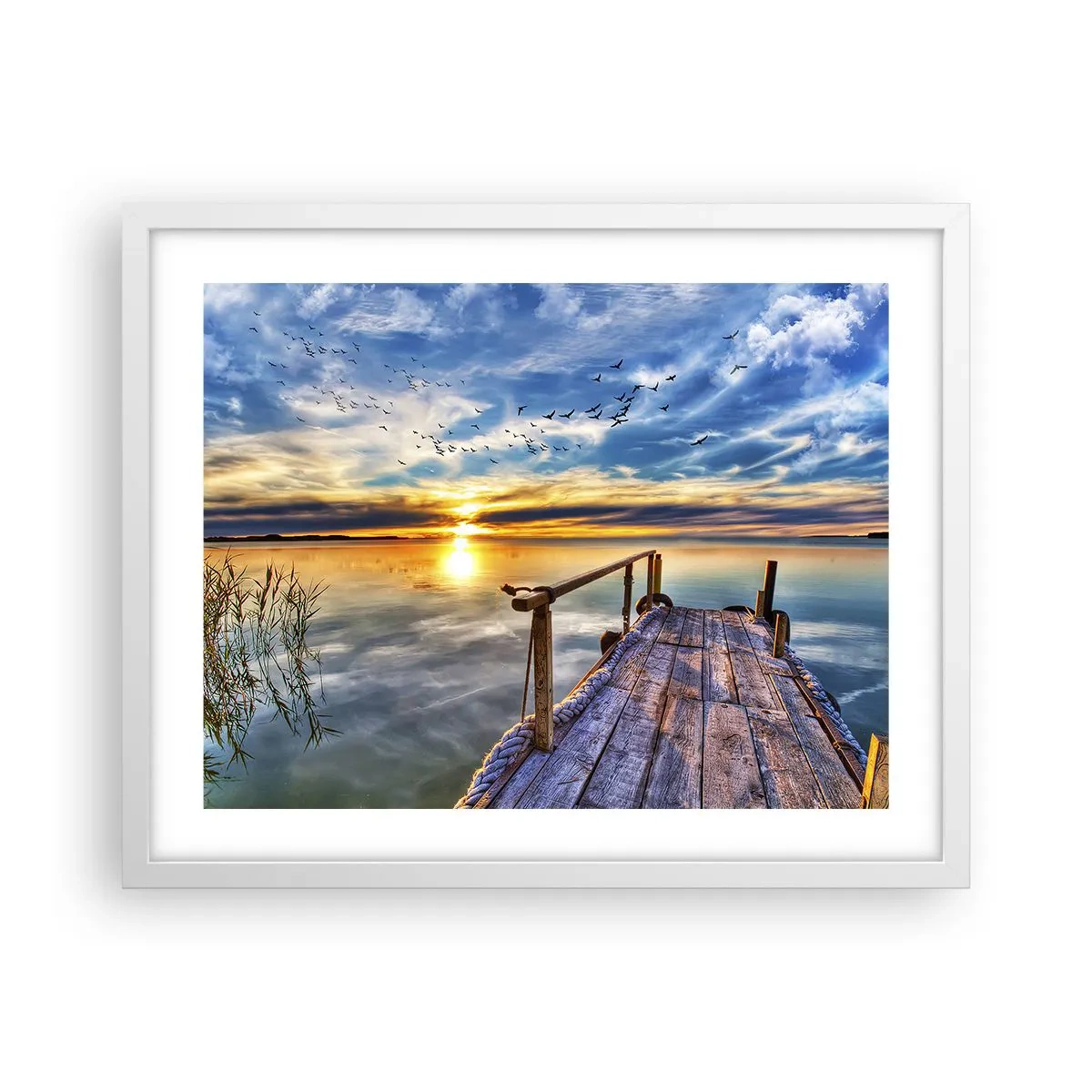 Poster in cornice bianca - Il vento è andato a dormire - 50x40 cm