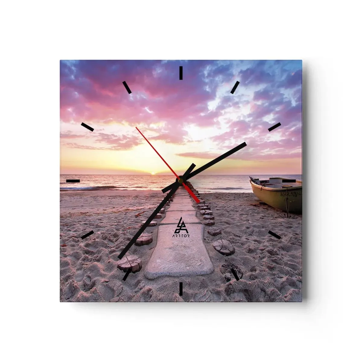 Orologio da parete - Orologio in Vetro - Un momento profondo - 40x40 cm