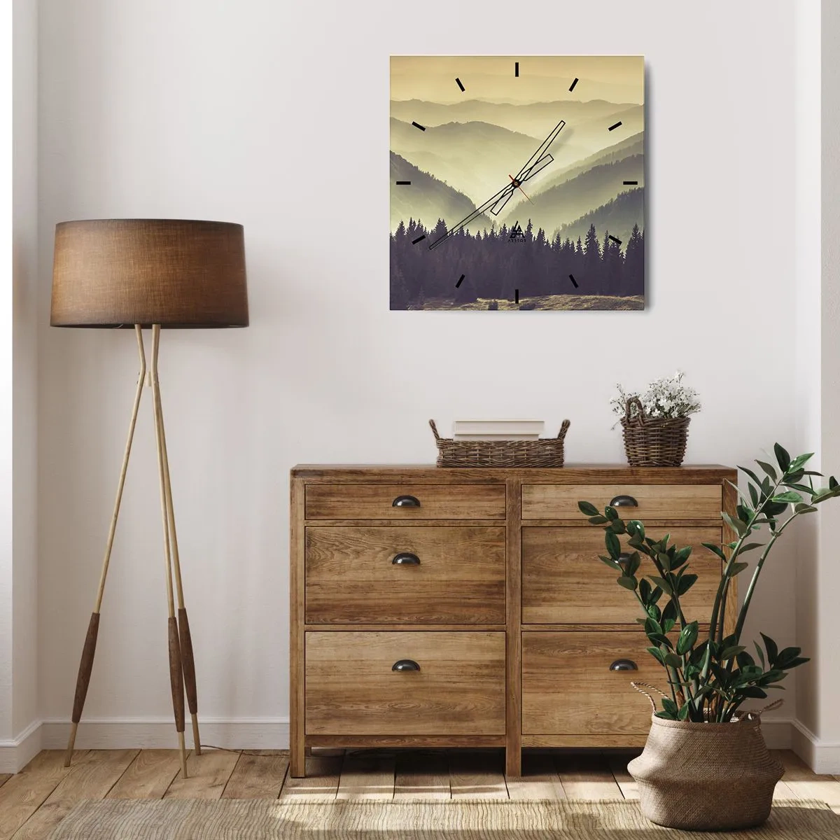 Orologio da parete - Orologio in Vetro - Dopo sette montagne… - 40x40 cm