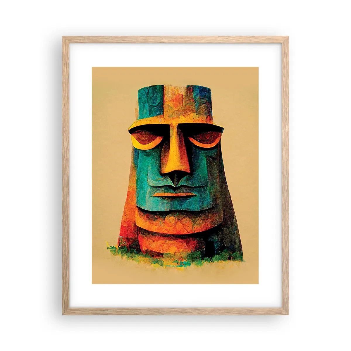 Poster in cornice rovere chiaro - Statuario, ma simpatico - 40x50 cm