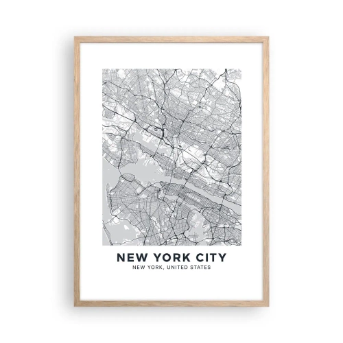 Poster in cornice rovere chiaro - Anatomia della metropoli - 50x70 cm