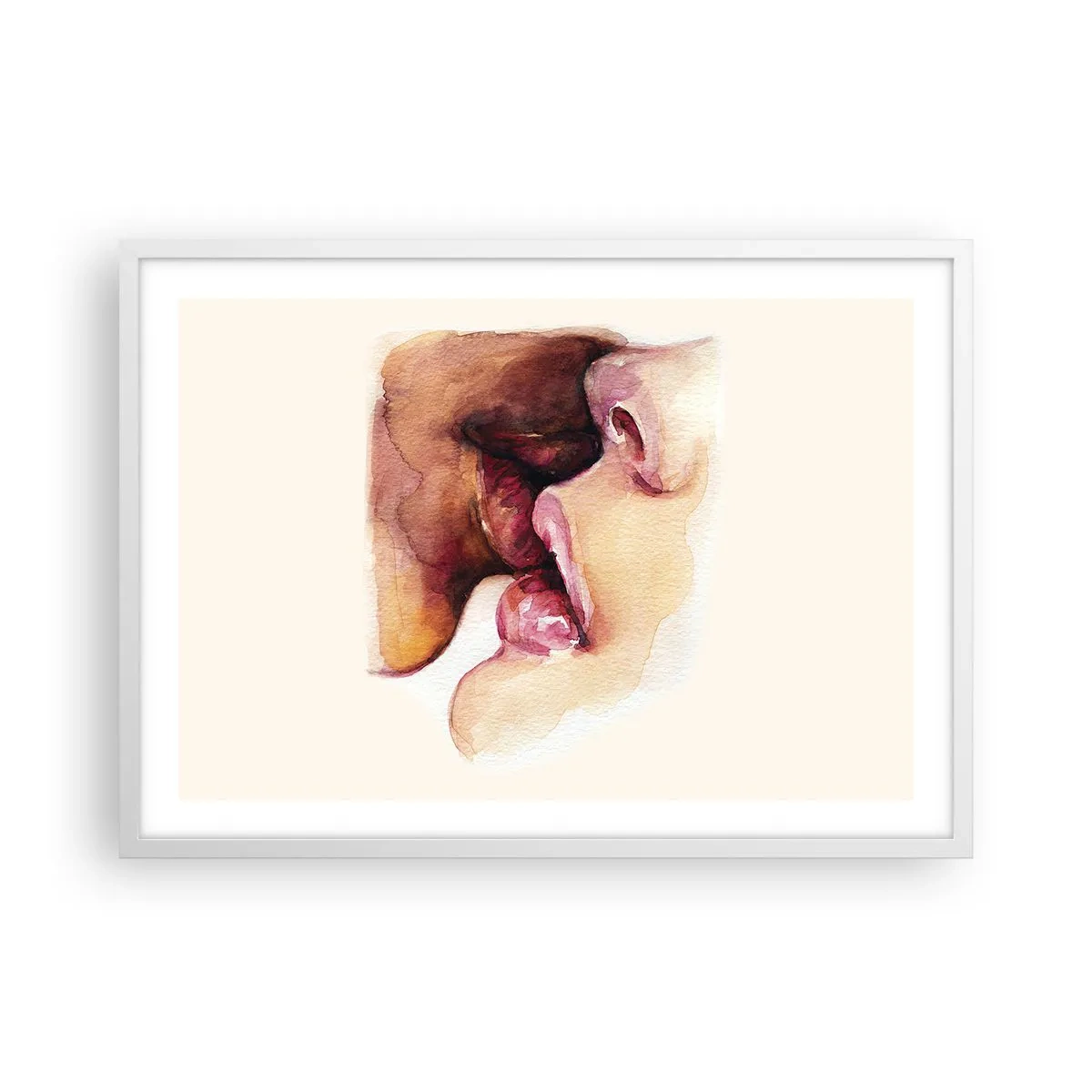 Poster in cornice bianca - Come notte e giorno, terra e cielo - 70x50 cm