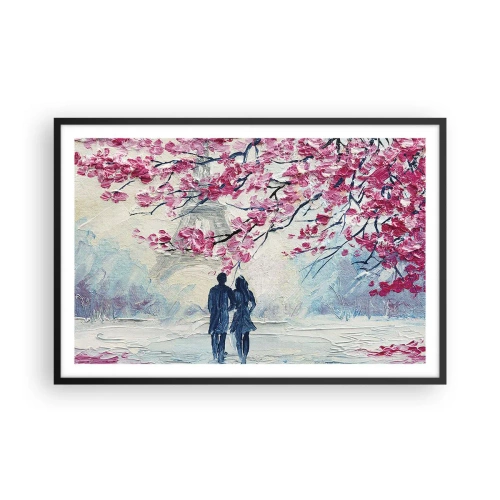Poster in cornice nera - Passeggiata romantica - 91x61 cm