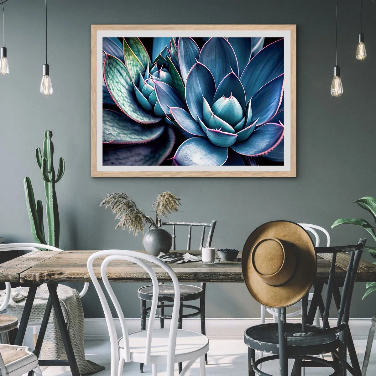 Poster in cornice rovere chiaro - Forza vitale - 91x61 cm