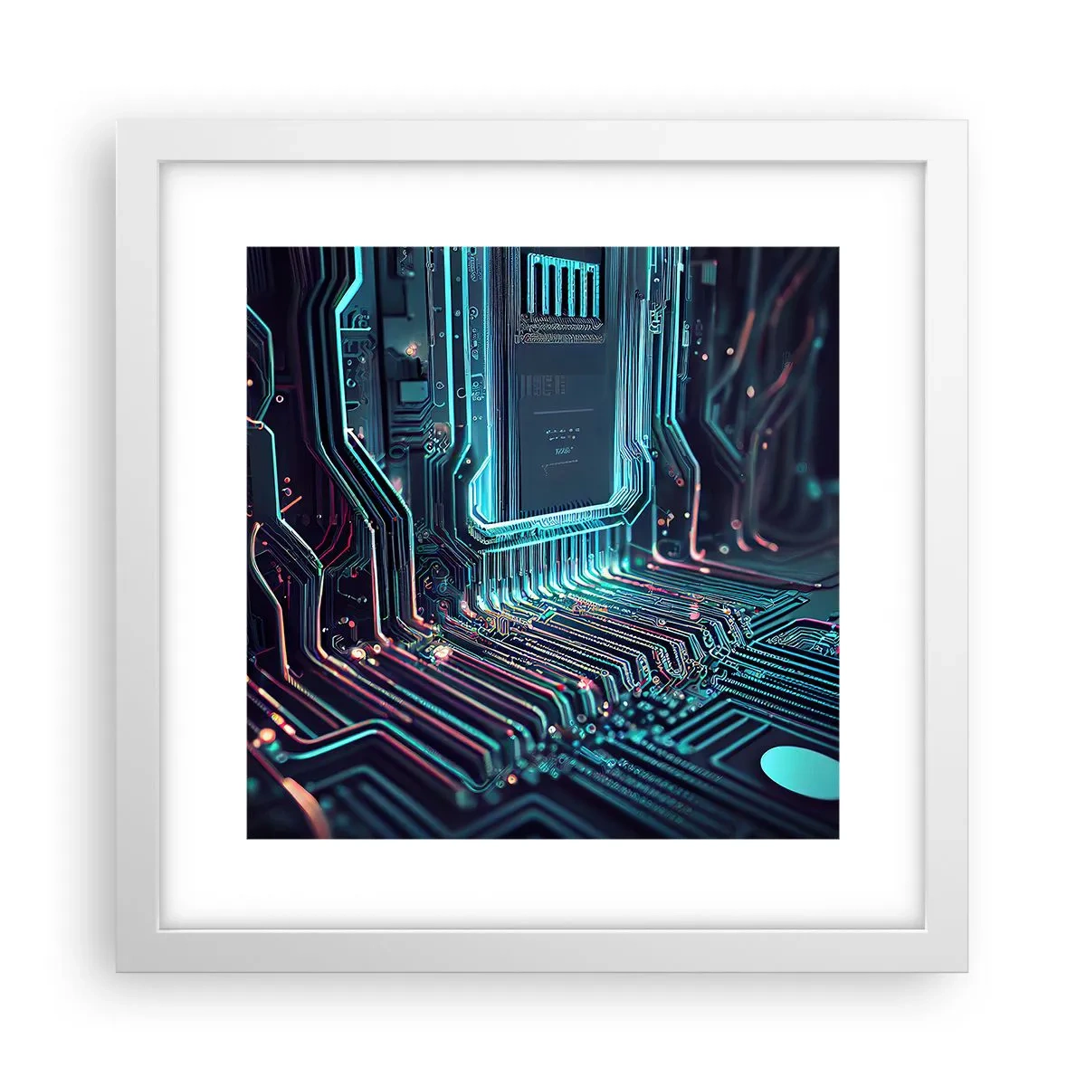 Poster in cornice bianca - Sto pensando qualcosa... - 30x30 cm