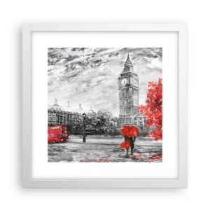 Poster in cornice bianca - Un giorno eccitante - 30x30 cm