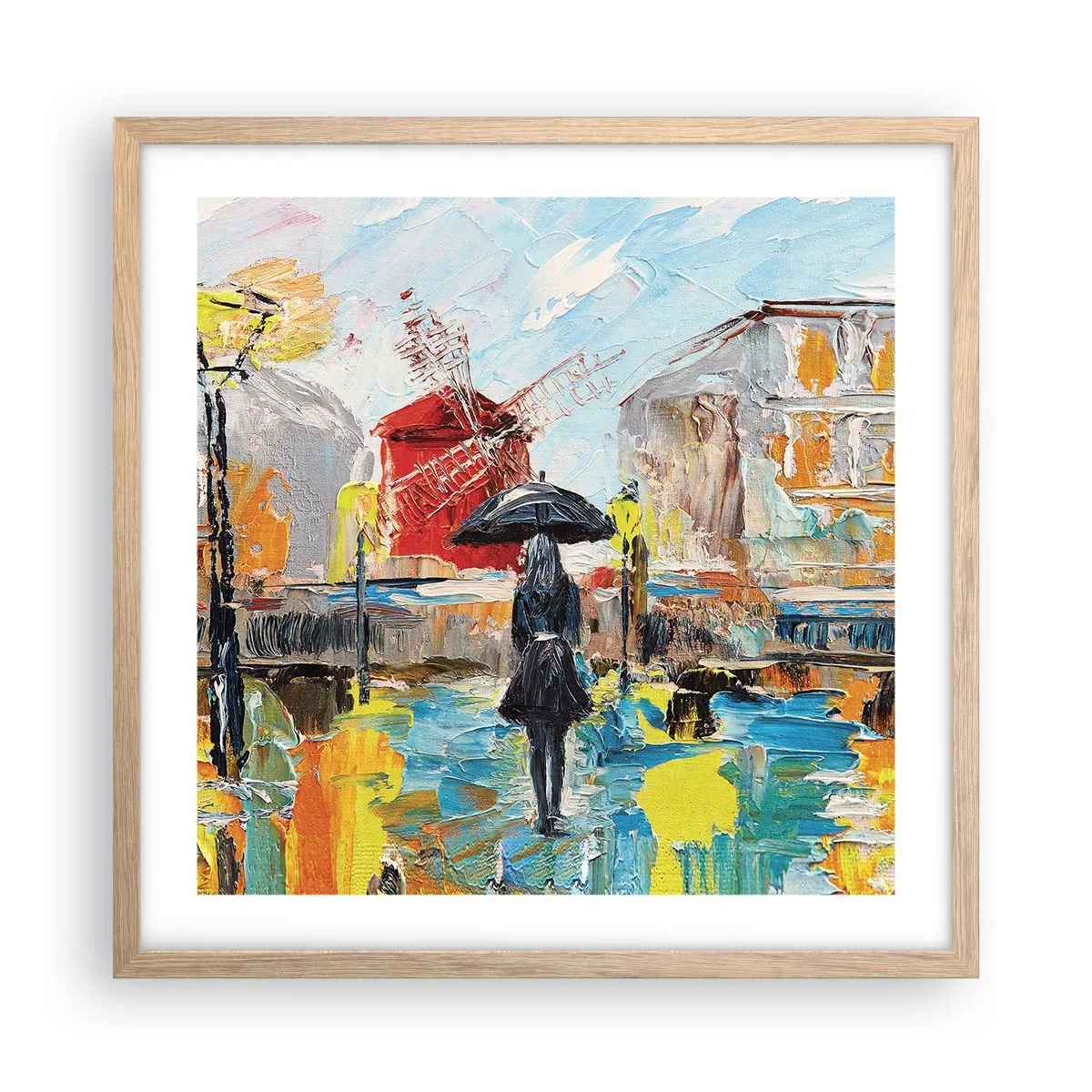 Poster in cornice rovere chiaro - Leggende di Parigi - 50x50 cm