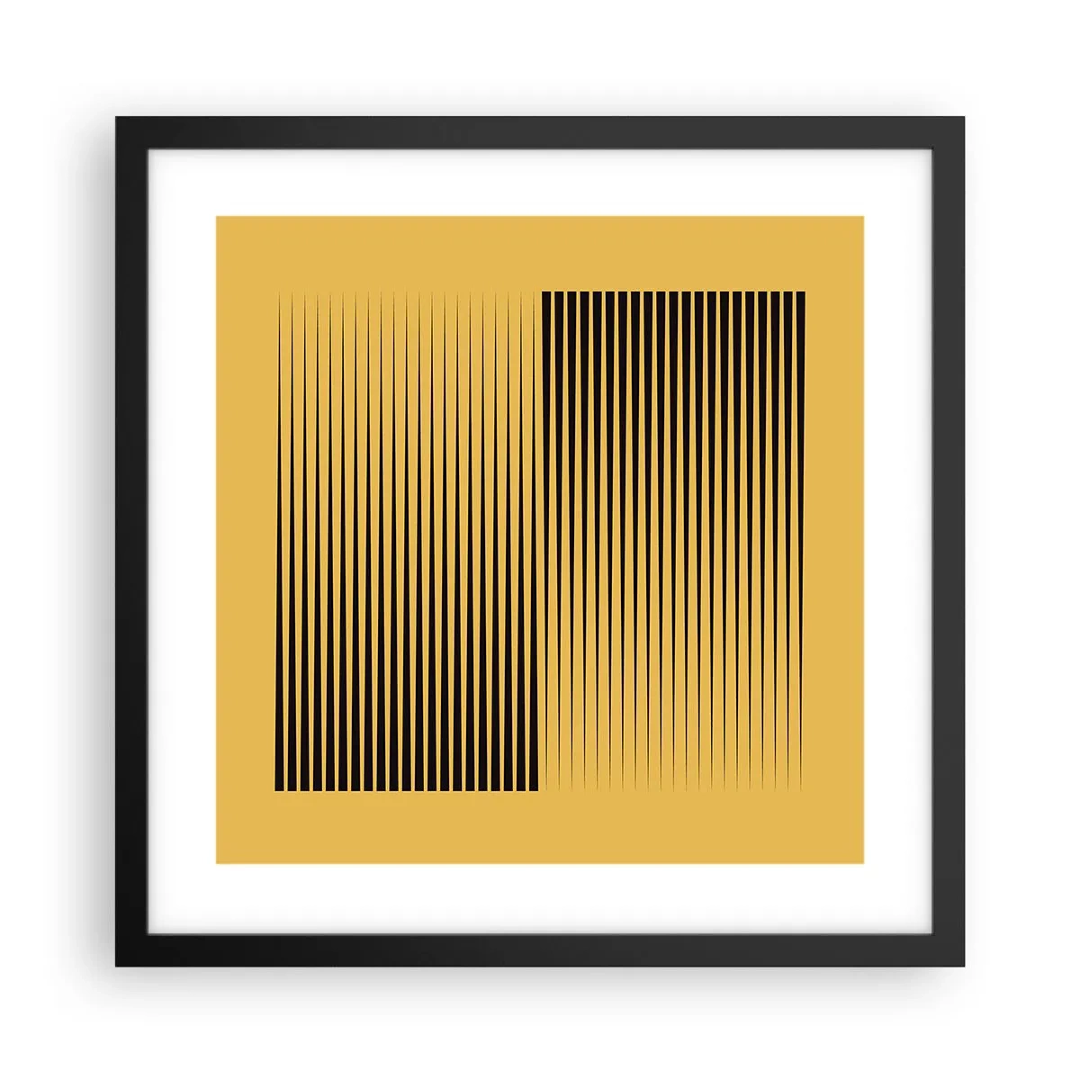 Poster in cornice nera - La quadratura degli opposti - 40x40 cm