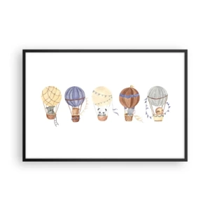 Poster in cornice nera - Amici in viaggio - 91x61 cm