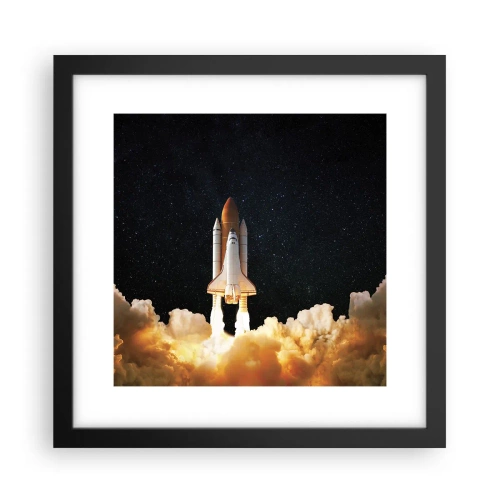 Poster in cornice nera - Ad astra! - 30x30 cm