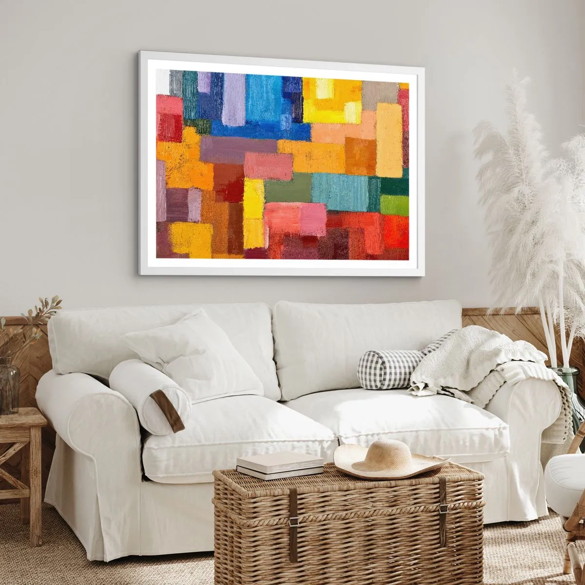 Poster in cornice bianca - Ognuno diverso, tutti colorati - 50x40 cm