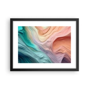 Poster in cornice nera - Onda arcobaleno - 40x30 cm