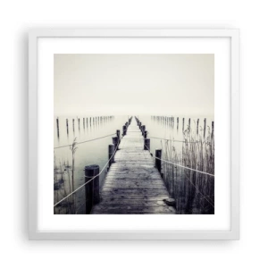 Poster in cornice bianca - Immergiti nella pace - 40x40 cm