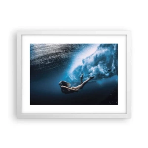 Poster in cornice bianca - Moderna sirena - 40x30 cm